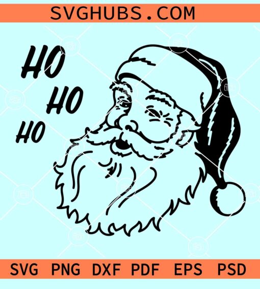 Ho ho ho Santa svg, Santa Claus SVG, Retro Christmas Svg