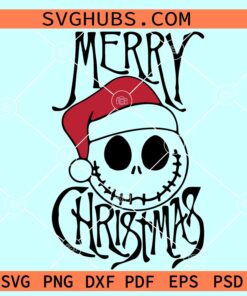Jack Skellington Merry Christmas SVG, Nightmare Before Christmas SVG