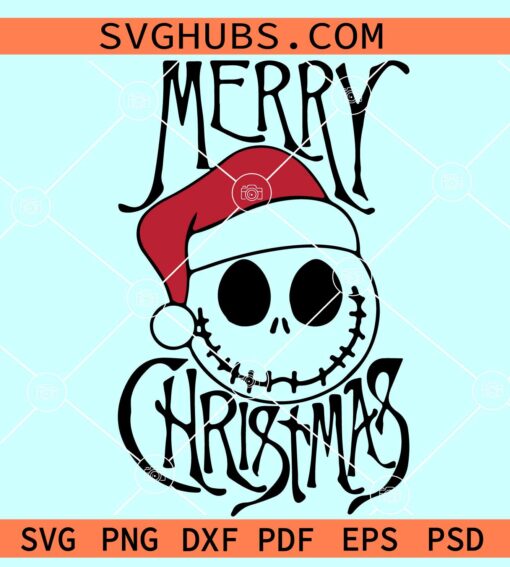 Jack Skellington Merry Christmas SVG, Nightmare Before Christmas SVG