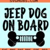 Jeep Dog On Board SVG, Jeep Svg, jeep lover svg, jeep and dog SVG