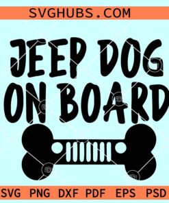 Jeep Dog On Board SVG, Jeep Svg, jeep lover svg, jeep and dog SVG