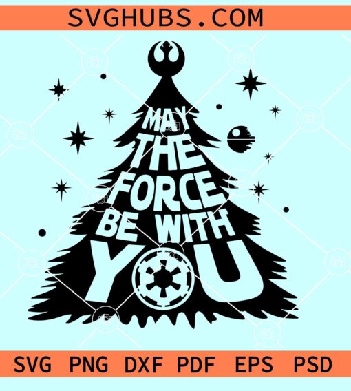 May The Force Be With You Svg, Starwar Christmas Svg