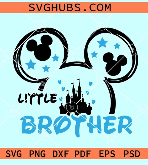 Mickey Little Brother Svg, Little brother SVG, Little Brother Mickey Ears SVG