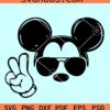 Mickey Mouse Peace sign SVG, peace love Mickey svg, Mickey Mouse SVG