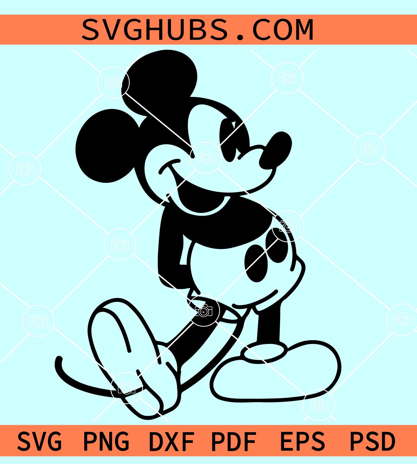 Mickey Mouse Vintage SVG, DXF, PNG, Cut Files For Cricut And