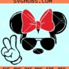 Minnie mouse peace sign svg, Minnie mouse svg, peace sign svg