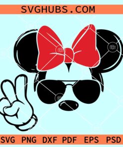 Minnie mouse peace sign svg, Minnie mouse svg, peace sign svg