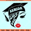 Senior 2023 woman face SVG, Graduation girl 2023 svg, graduation queen svg