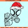 Spiderman Christmas SVG, Spiderman with Santa hat svg, Santa Spiderman Svg