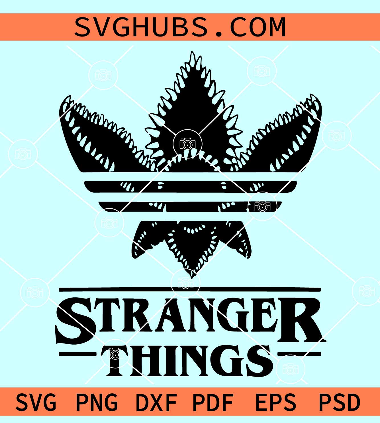 Things Adidas Logo Stranger svg