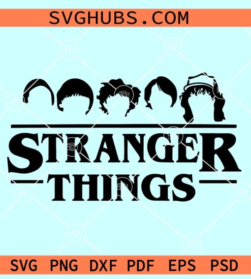 Stranger Things Characters Head SVG, Strange Things Lovers SVG