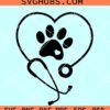 Vet Tech Stethoscope SVG, Vet Tech SVG, Veterinary Stethoscope SVG