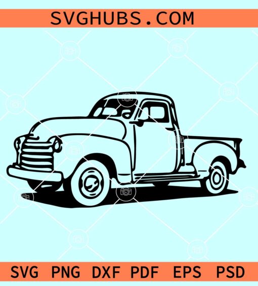 Vintage Pickup SVG, Vintage truck svg, old pickup svg, Farm truck svg