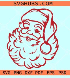 Vintage Santa SVG, Christmas Vintage Santa SVG, Santa Claus SVG