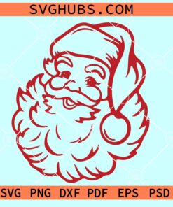 Vintage Santa SVG, Christmas Vintage Santa SVG, Santa Claus SVG