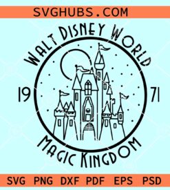 Walt Disney World Castle Magic Kingdom 1971 SVG, Walt Disney World Svg