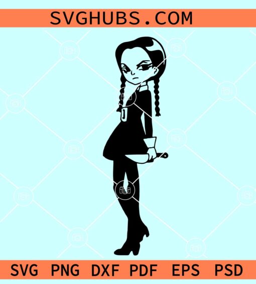 Wednesday Addams svg, Morticia Addams family svg, The Addams svg, Wednesday Addams Cut File