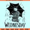 Wednesday girl with umbrella svg, Wednesday Addams svg, Jenna Ortega SVG