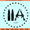 2A SVG, 2A design SVG, 2nd amendment SVG, 2A Since 1776 SVG, gun owner SVG