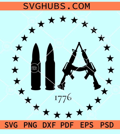 2A SVG, 2A design SVG, 2nd amendment SVG, 2A Since 1776 SVG, gun owner SVG