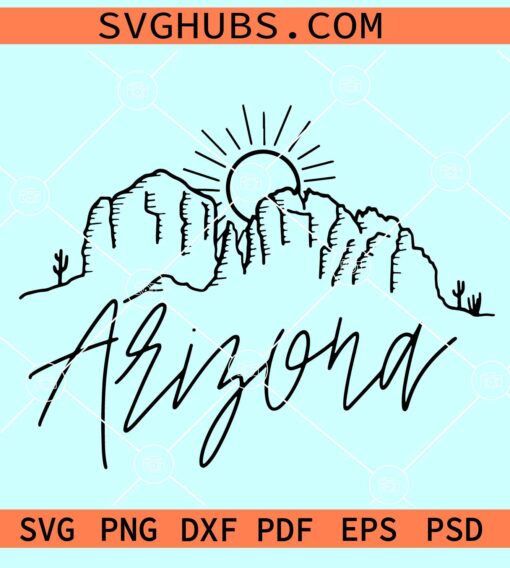 Arizona SVG, Arizona state SVG, Arizona vegetation SVG, Arizona love svg