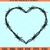Barbed wire heart SVG, Bichota Heart SVG, Barbed wire frame svg, Valentine day SVG