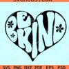 Be kind heart SVG, Be kind retro heart SVG, Be kind SVG, Boho SVG