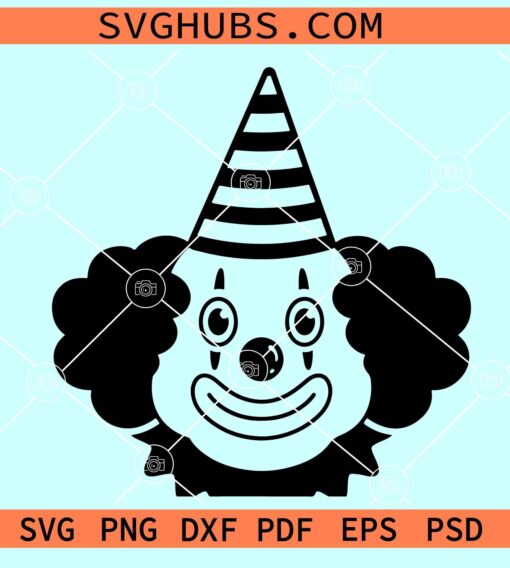 Birthday Clown svg, Clown svg, Birthday for kids svg, Clown svg file