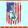 Boxing gloves US flag SVG