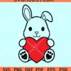 Bunny Valentine SVG, rabbit valentine SVG, Valentine Svg files for cricut