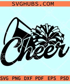Cheerleader SVG, Cheer mom svg, Megaphone svg, team spirit svg, cheer clipart