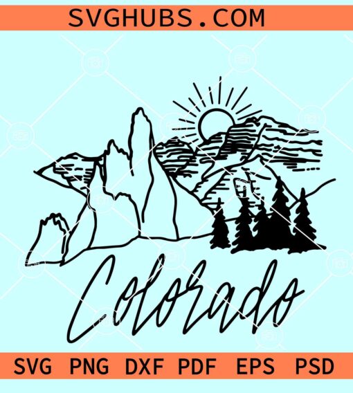 Colorado State SVG, Colorado SVG, Colorado vegetation SVG, Colorado map svg