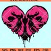 Couple Valentine Skull SVG, Valentine Skull SVG, Valentine Svg, Couple Skull Svg