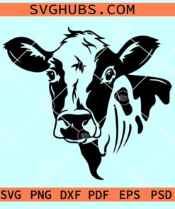 Cow Face SVG, Cow Face PNG, animal face SVG, highland cow SVG