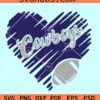 Cowboys Heart football SVG, Dallas Cowboys Scribble Heart SVG