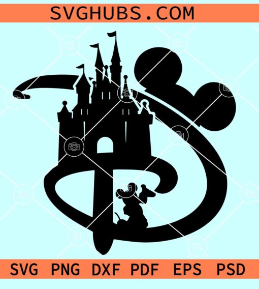 Disney D Castle Mickey SVG, Disney castle Svg, Magic Kingdom SVG