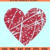Grunge Heart SVG, distressed heart SVG, Scribble heart Svg