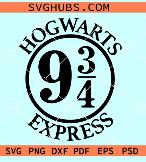 Hogwarts Express SVG, Hogwarts Svg, Potter platform 9 svg, Harry Potter SVG