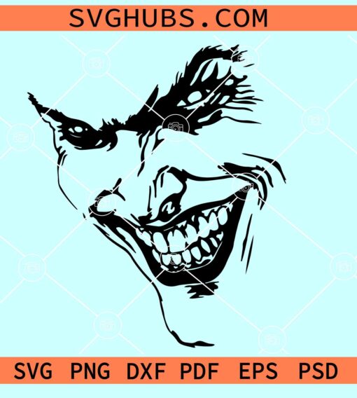 Joker Face SVG, why so serious SVG, Joker mask SVG, Joker Halloween SVG