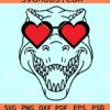 Kid dinosaur valentine svg, Valentine boy svg, Kids Valentine svg