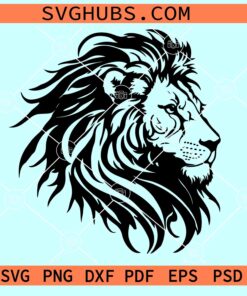 Lion head SVG, Simba SVG, Lion head clipart svg, Wild cat Svg, Lion silhouette svg