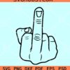 Middle Finger sign Svg, Hand Sign Svg, laptop sticker svg