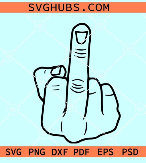Middle Finger sign Svg, Hand Sign Svg, laptop sticker svg