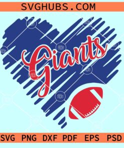 New York Giants Heart Svg, Giants heart SVg, Giants Football svg