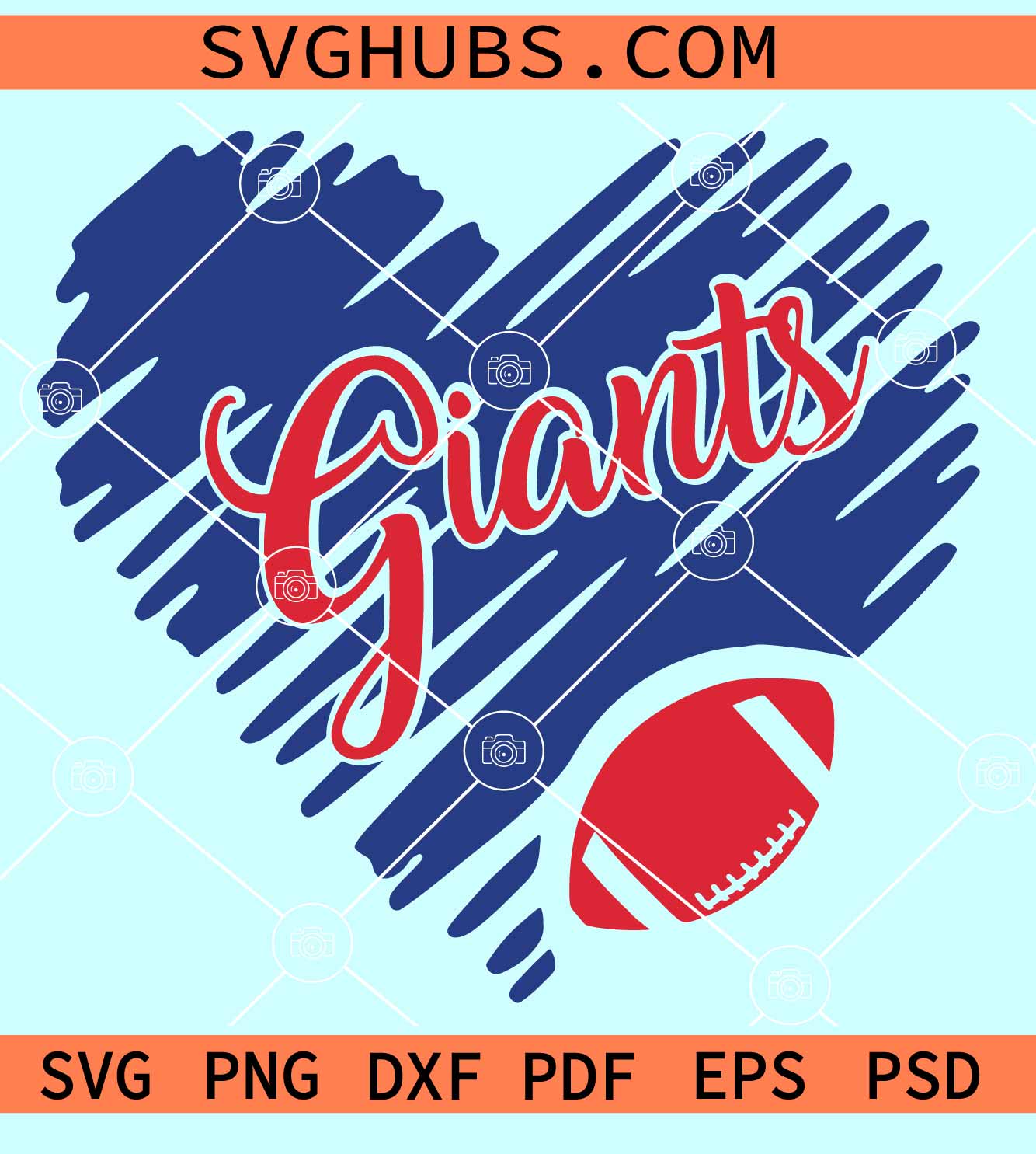 New York Giants Heart Svg, Giants Heart Svg, Giants Football Svg
