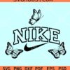 Nike logo with Butterflies SVG, Nike outline butterfly SVG, Nike Butterfly Svg