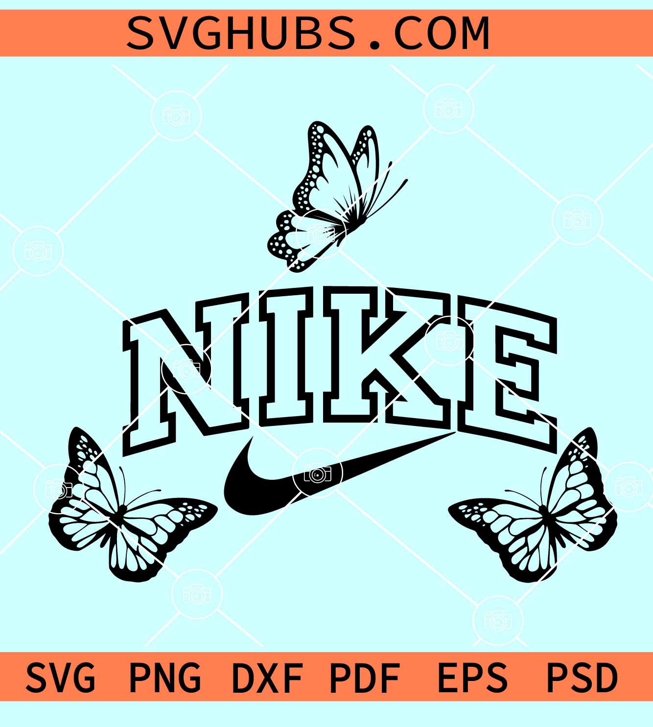 Nike logo with Butterflies SVG, Nike outline butterfly SVG, Nike Butterfly  Svg