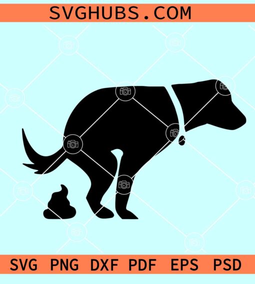 Pooping dog SVG, dog squatting svg, funny dog sign svg, I poop you scoop svg