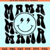 Retro mama Smiley face SVG, Retro mama svg, mama retro smiley svg