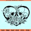 Skull Lovers SVG, skull couple svg, Skeleton Love Svg, Gothic Svg
